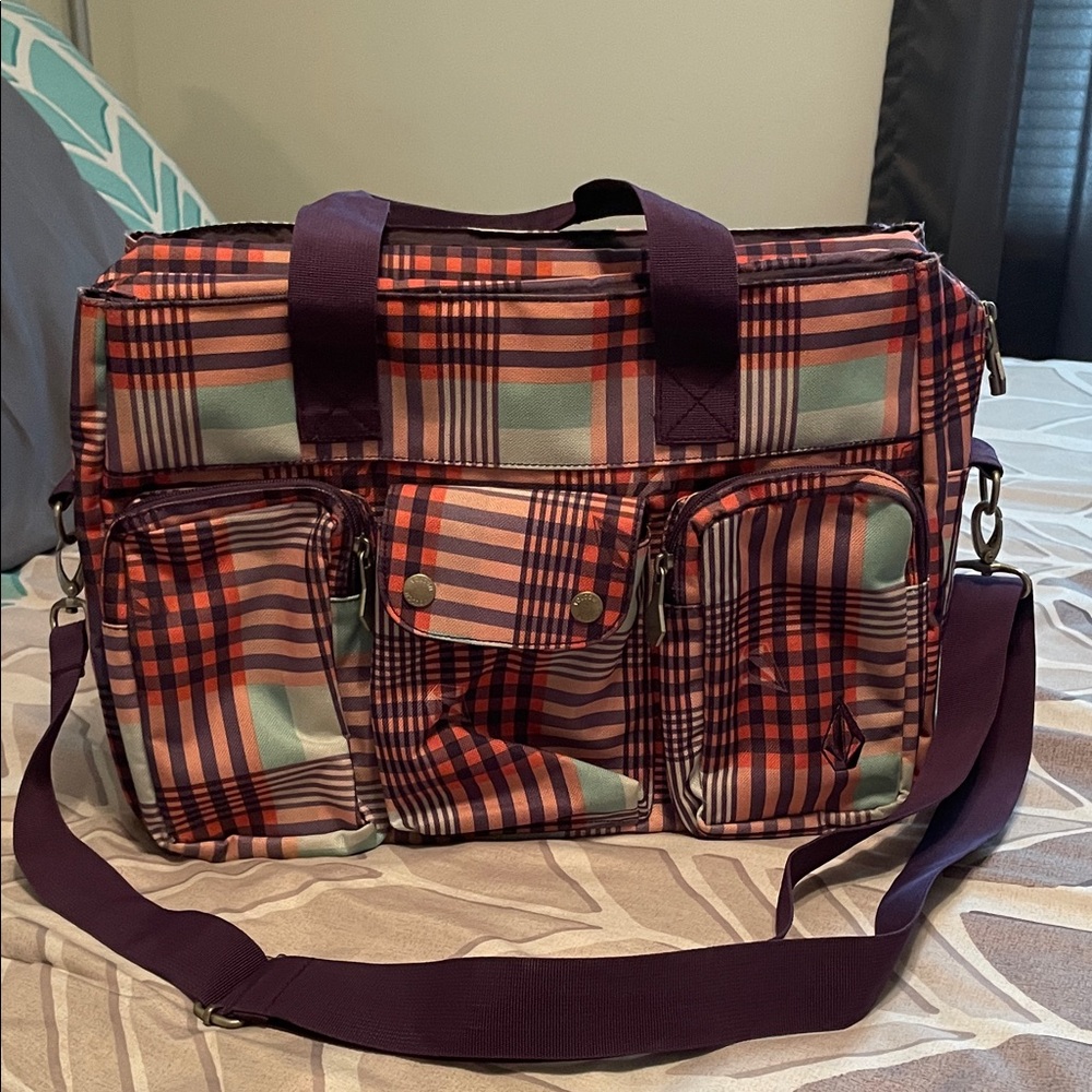 Roxy Plaid Multi-Color computer work bag - image 1